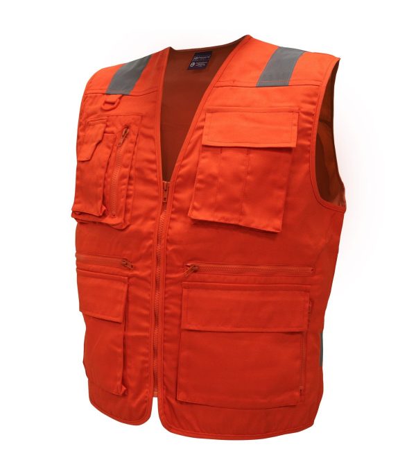 CHALECO GEOLOGO GABARDINA CON REFLECTANTES
